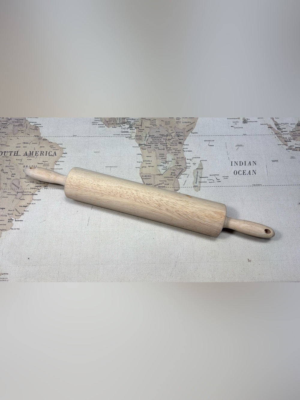 Rolling Pin 2” Diameter 10" Wood Barrel 15.5" Total Length Cajun Mama Baking A#1